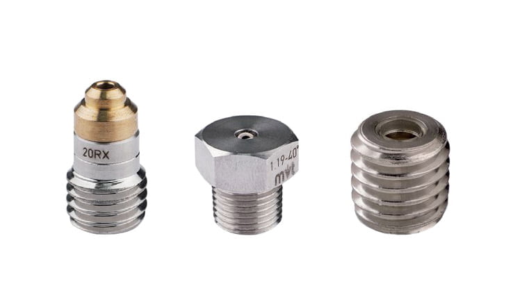 Safírové UHP šroubovací a vsazovací trysky